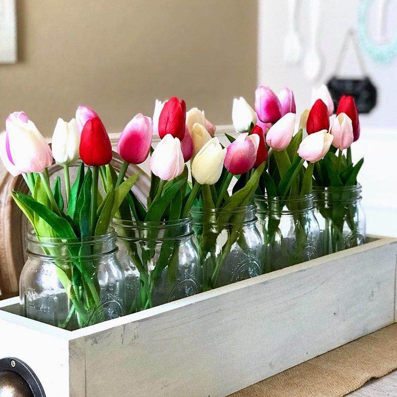 Artificial Tulip Flower Set 10 Pcs Artificial Tulip Flower Set 10 Pcs