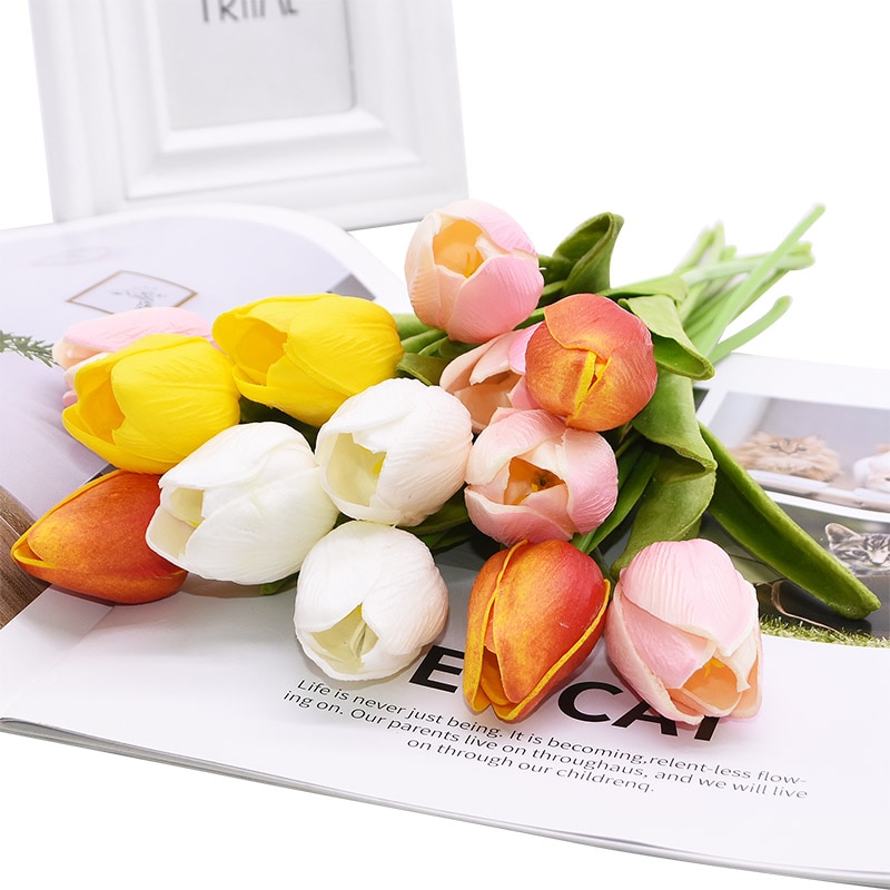 Artificial Tulip Flower Set 10 Pcs Artificial Tulip Flower Set 10 Pcs