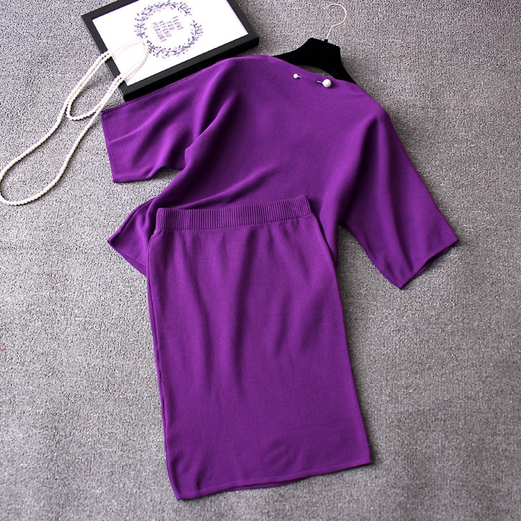 Women's Knitted Cotton Clothing 2 pcs/Set Women's Knitted Cotton Clothing 2 pcs/Set